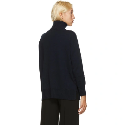 Shop Max Mara S  Navy Cashmere Gnomi Turtleneck In 001 Ultrama