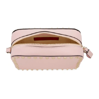 Shop Valentino Pink  Garavani Rockstud Camera Bag In 16q Pinkqua