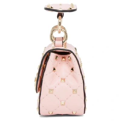 Shop Valentino Pink  Garavani Micro Rockstud Spike Bag In 16q Pinkqua
