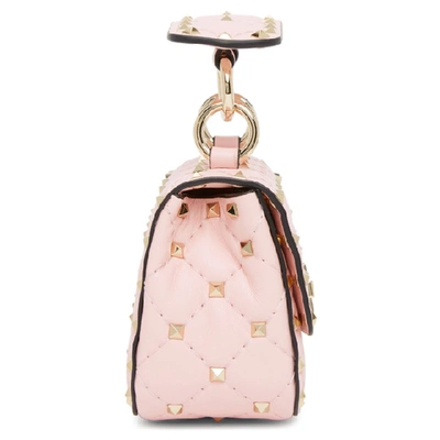Shop Valentino Pink  Garavani Micro Rockstud Spike Bag In 16q Pinkqua