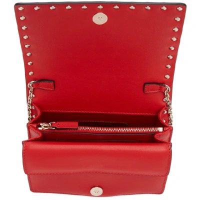Shop Valentino Red  Garavani Mini Rockstud Bag In Ju5 Redpur