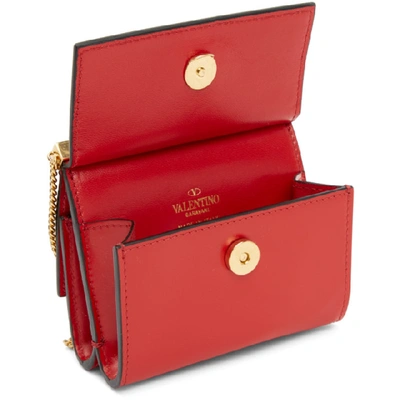 Shop Valentino Red  Garavani Vlogo Wallet Bag In Ju5 Redpur