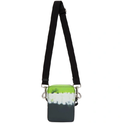 Shop Valentino Black And Green  Garavani Vltn Dyed Crossbody Bag In Hs9 Verde F