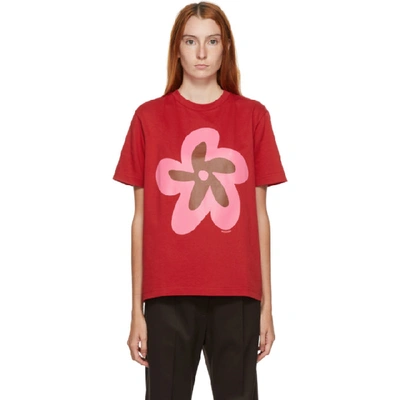 Shop Molly Goddard Red Flower T-shirt