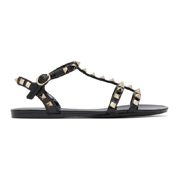 valentino jelly sandals black