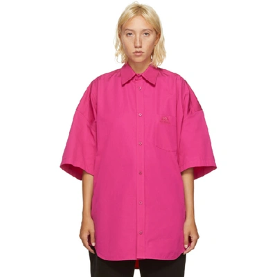 Shop Balenciaga Pink Cocoon Short Sleeve Shirt In 5640 Pink