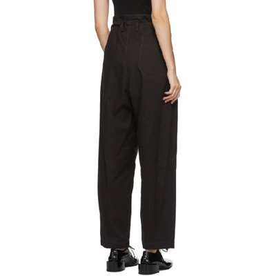 Shop Y's Ys Black Side-zipper Trousers In 3 Black