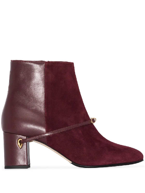 burgundy short boots