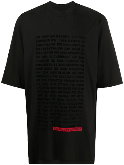 Shop Rick Owens Drkshdw Slogan Patch T-shirt In Black