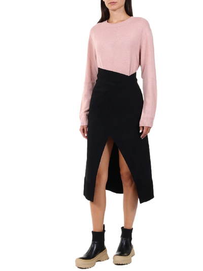 Shop Jil Sander Longuette Skirt Black