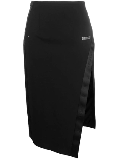 Shop Off-white Skirt With Slit Black