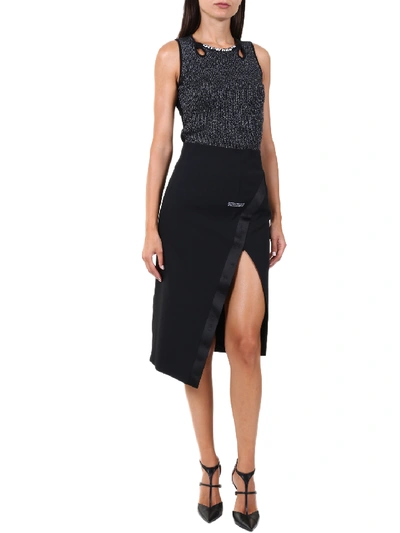 Shop Off-white Skirt With Slit Black