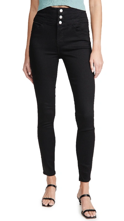 Shop J Brand Annalie High Rise Skinny Jeans In Vesper Noir