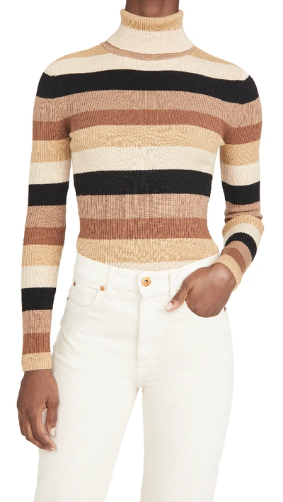 Shop Staud Ken Sweater In Camel Multi