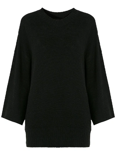 Shop Osklen Cotton E-fabrics Knit Blouse In Black