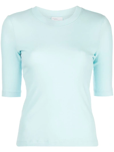 Shop Rosetta Getty Short-sleeve Fitted T-shirt In Blue