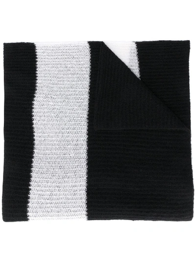 Shop Sminfinity Colour Block Scarf In Black