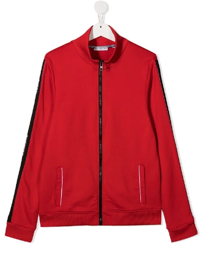Shop Givenchy Zip-through Sweatshirt In Red