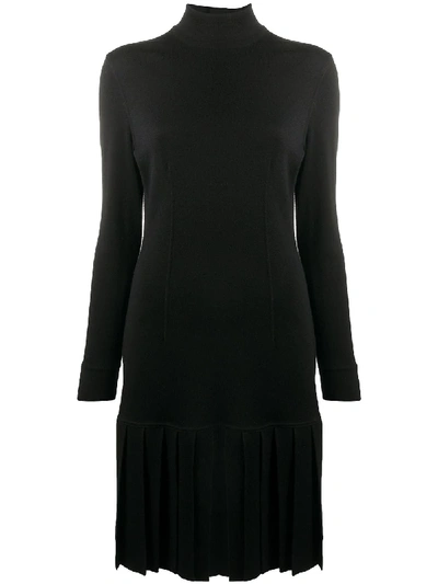 Pre-owned Chanel 1992 Back Button Dress In Black