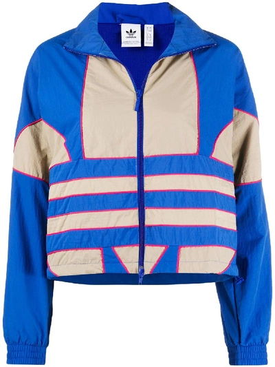 Shop Adidas Originals Logo Track Jacket In Blue