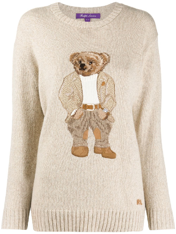 Ralph Lauren Bedford Bear Sweater In Honey | ModeSens