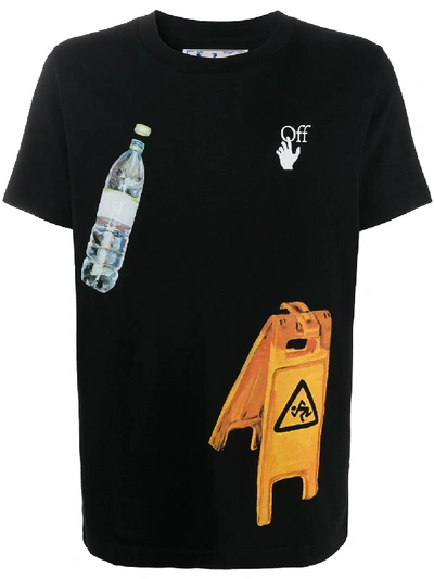 Shop Off-white Graphic-print T-shirt In Black