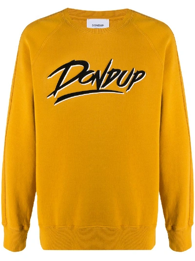 Shop Dondup Logo-print Sweatshirt In Yellow