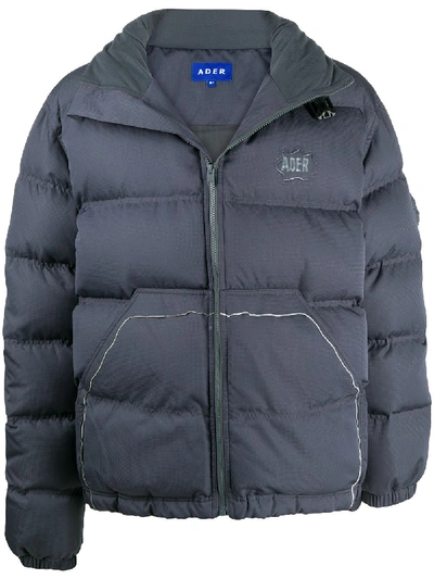 Shop Ader Error Puffer Jacket In Grey