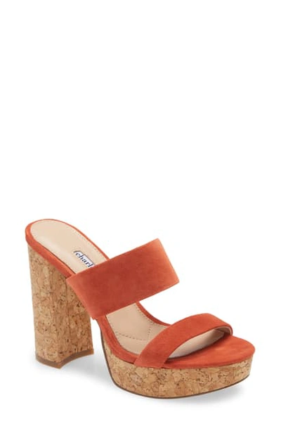 Shop Charles David Jinx Platform Slide Sandal In Russet Suede