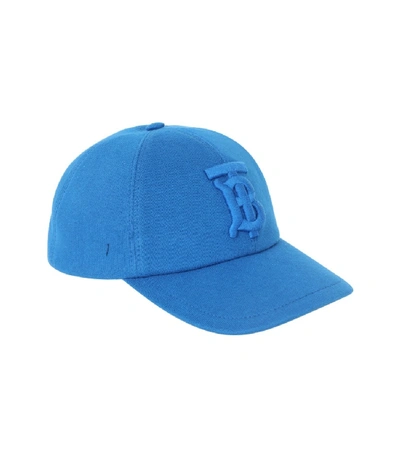 Shop Burberry Blue Tb Jersey Baseball Cap