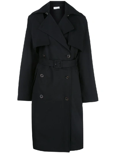 Shop Rosetta Getty Double-breasted Trench Coat In Black