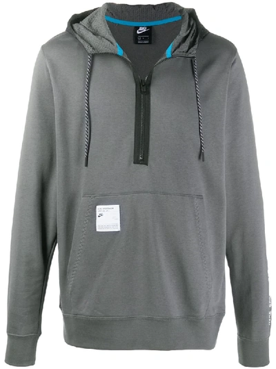 Shop Nike Sportswear Half-zip Hoodie In Grey