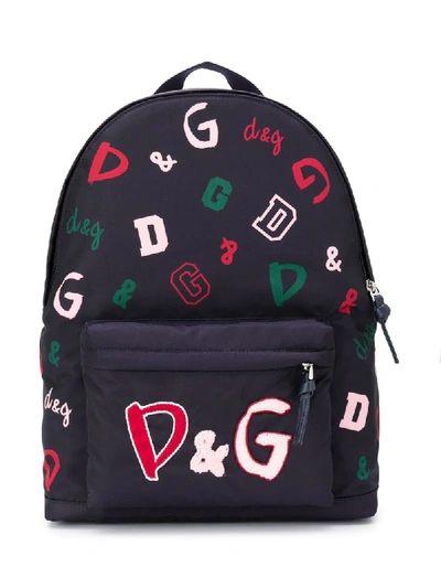 Shop Dolce & Gabbana D&g-print Backpack In Blue