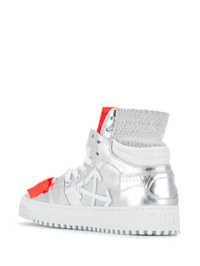 Shop Off-white Court 3.0 High-top Sneakers In Silver