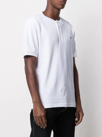 Shop Vivienne Westwood Logo Polo Shirt In White