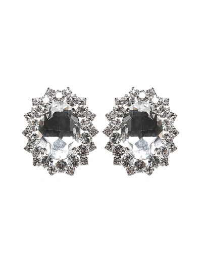 Shop Alessandra Rich Earring In Cry Silver