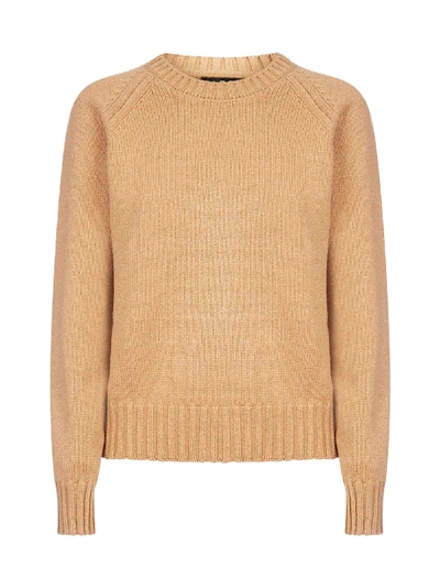 Shop Apc Alyssa Wool Sweater In Camel