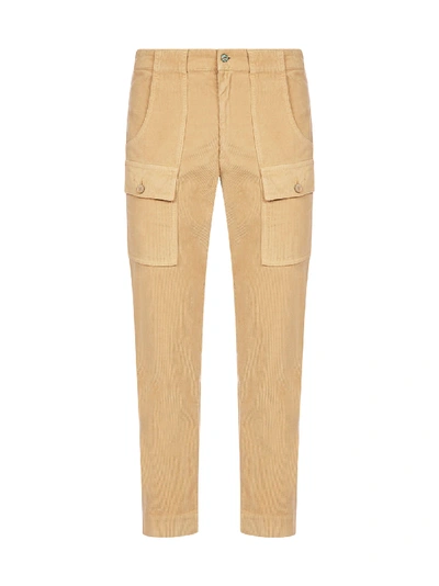 Shop Palm Angels Corduroy Trousers In Brown Rice Brown