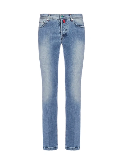 Shop Kiton Slim-fit Jeans In Blu