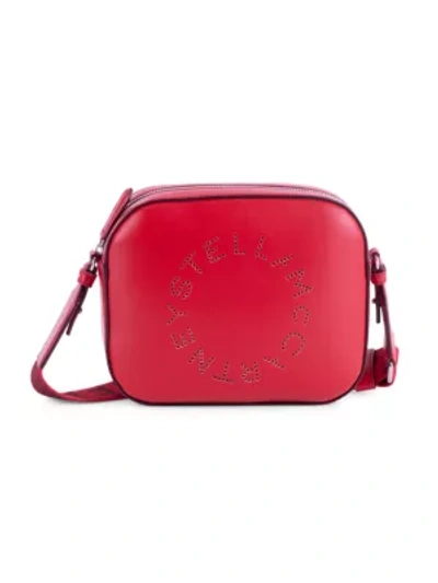 Shop Stella Mccartney Women's Mini Stella Logo Camera Bag In Red Amore