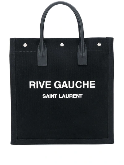 Shop Saint Laurent Rive Gauche Shopping Bag In Black