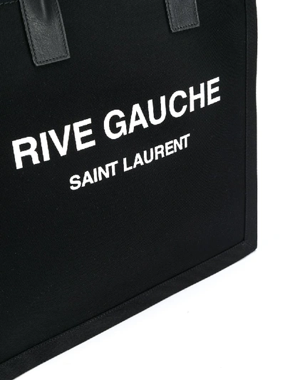 Shop Saint Laurent Rive Gauche Shopping Bag In Black