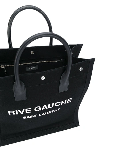 Shop Saint Laurent Rive Gauche Shopping Bag In Black