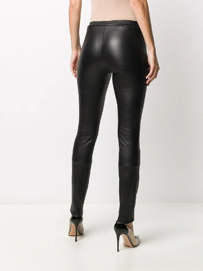 Shop Haider Ackermann Leather Leggings In Black