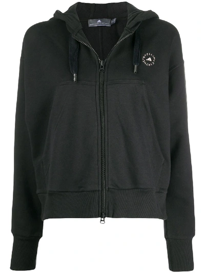 Shop Adidas By Stella Mccartney Cotton Hoodie In Black