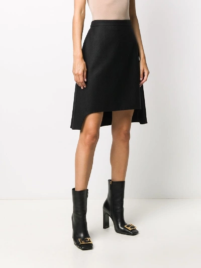 Shop Alexander Mcqueen Wool Skirt In Black