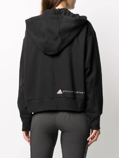 Shop Adidas By Stella Mccartney Cotton Hoodie In Black
