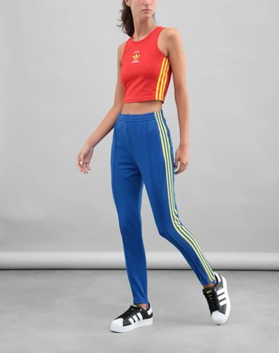 Shop Adidas Originals 70s Pant Woman Pants Blue Size 0 Polyamide, Cotton, Viscose