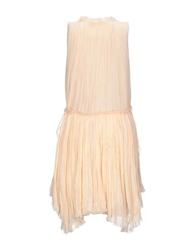 Shop Chloé Midi Dresses In Apricot