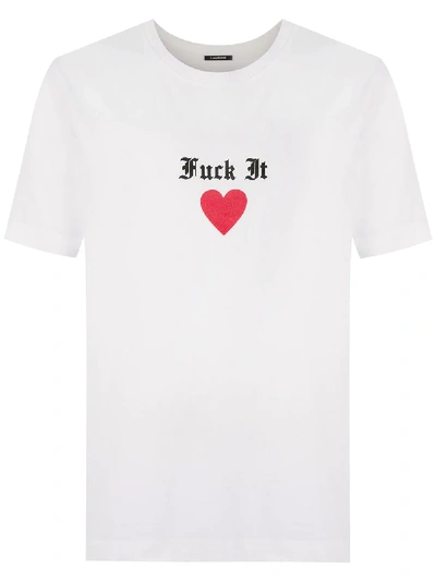 Shop À La Garçonne Heart Print T-shirt In White